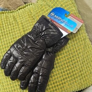Goose Down Kula Gloves Manzella Ski Snow Womans M BLACK NWT
